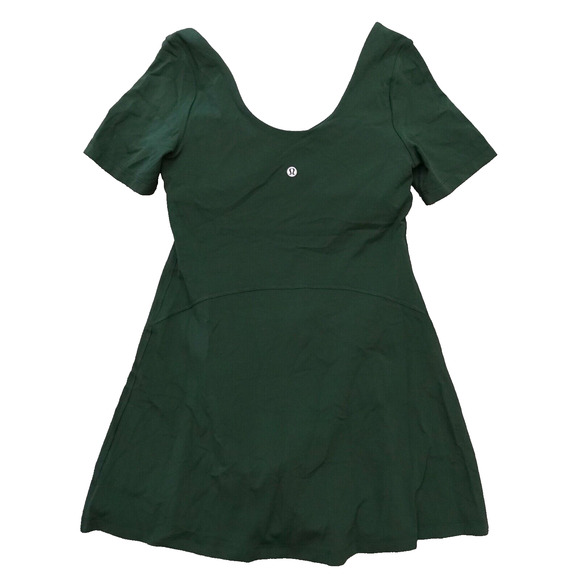 New Lululemon Size 4 Align Short Sleeve Dress 3" Liner Nulu LGYG Legacy Green - Picture 4 of 12